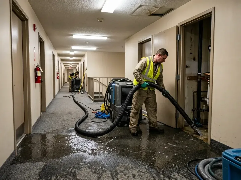 multi-unit-apartment-hallway-f-005 — frequently asked questions, Emergency Burst Pipe Water Extraction & Removal in New Milf…